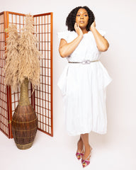 Ivory Cloud Balloon Dress