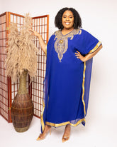 Cobalt Elegance Kaftan