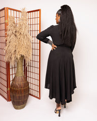 Midnight Grace Asymmetric Dress