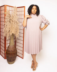 Blush Grace Pleated Dress