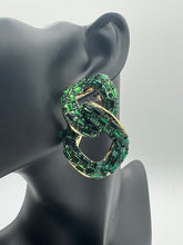 Emerald Infinity Earrings