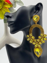 Golden Sunflower Drop Earrings