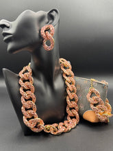 Rose Gold Confetti Set (Earrings, Necklace & Bracelet)