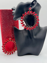 Scarlet Elegance Hoop Earrings