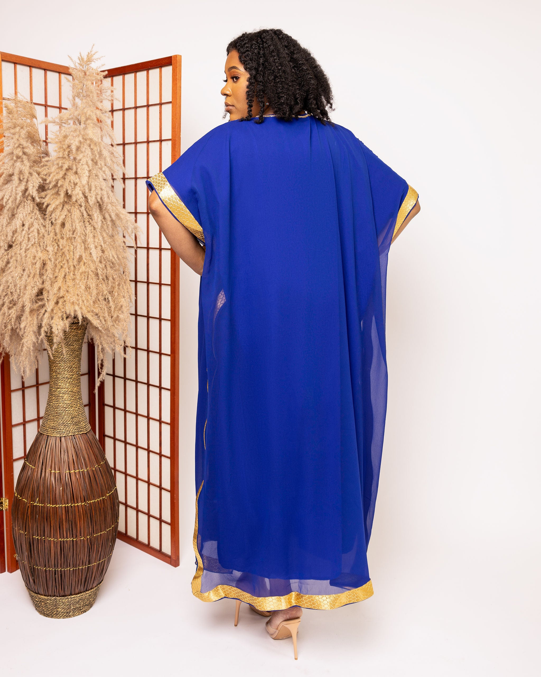 Cobalt Elegance Kaftan
