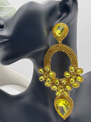 Golden Sunflower Drop Earrings